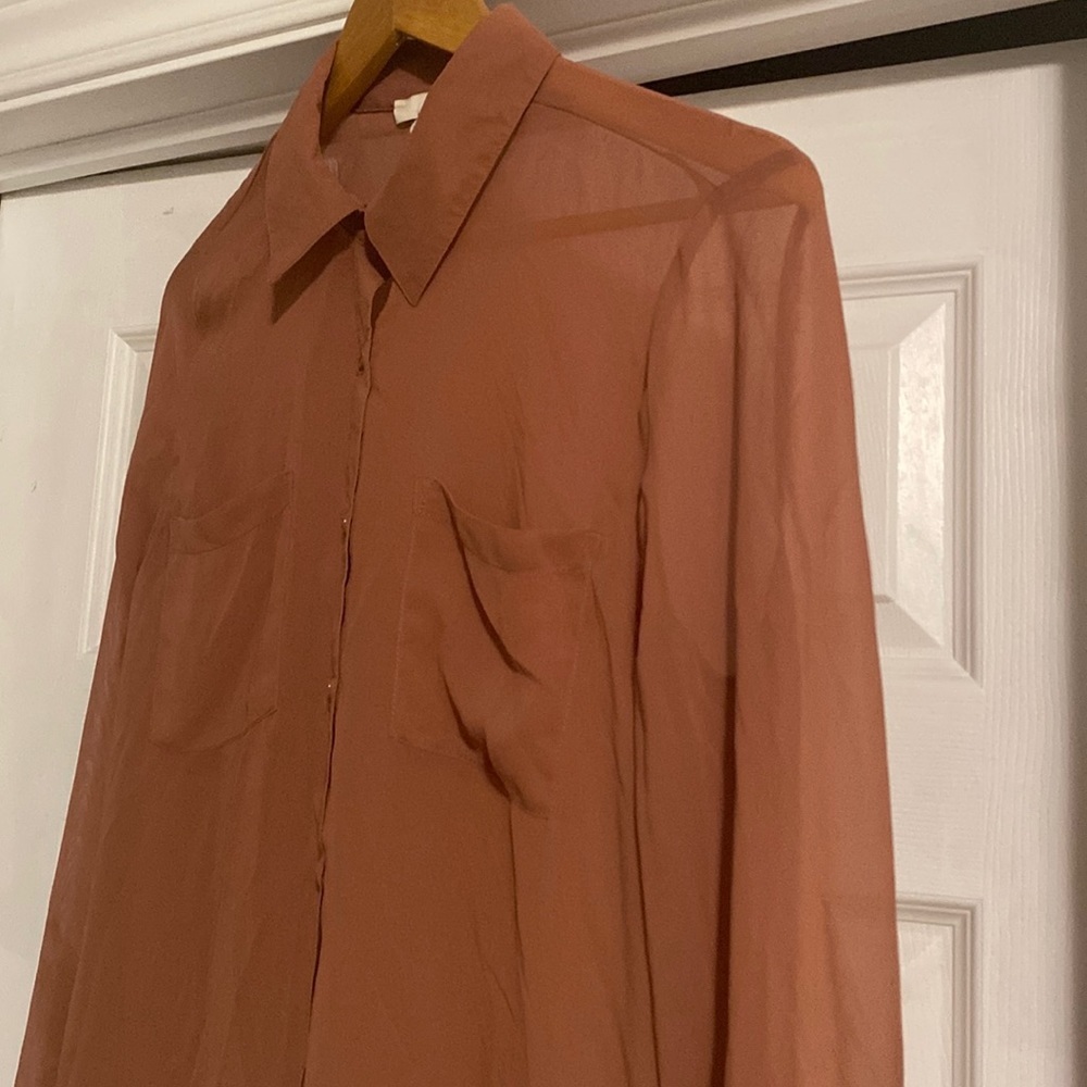 Sheer  Button Up Top